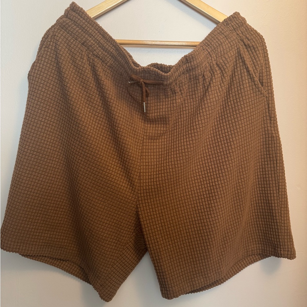 Men's Brown Comfy Checkered Shirt & short set